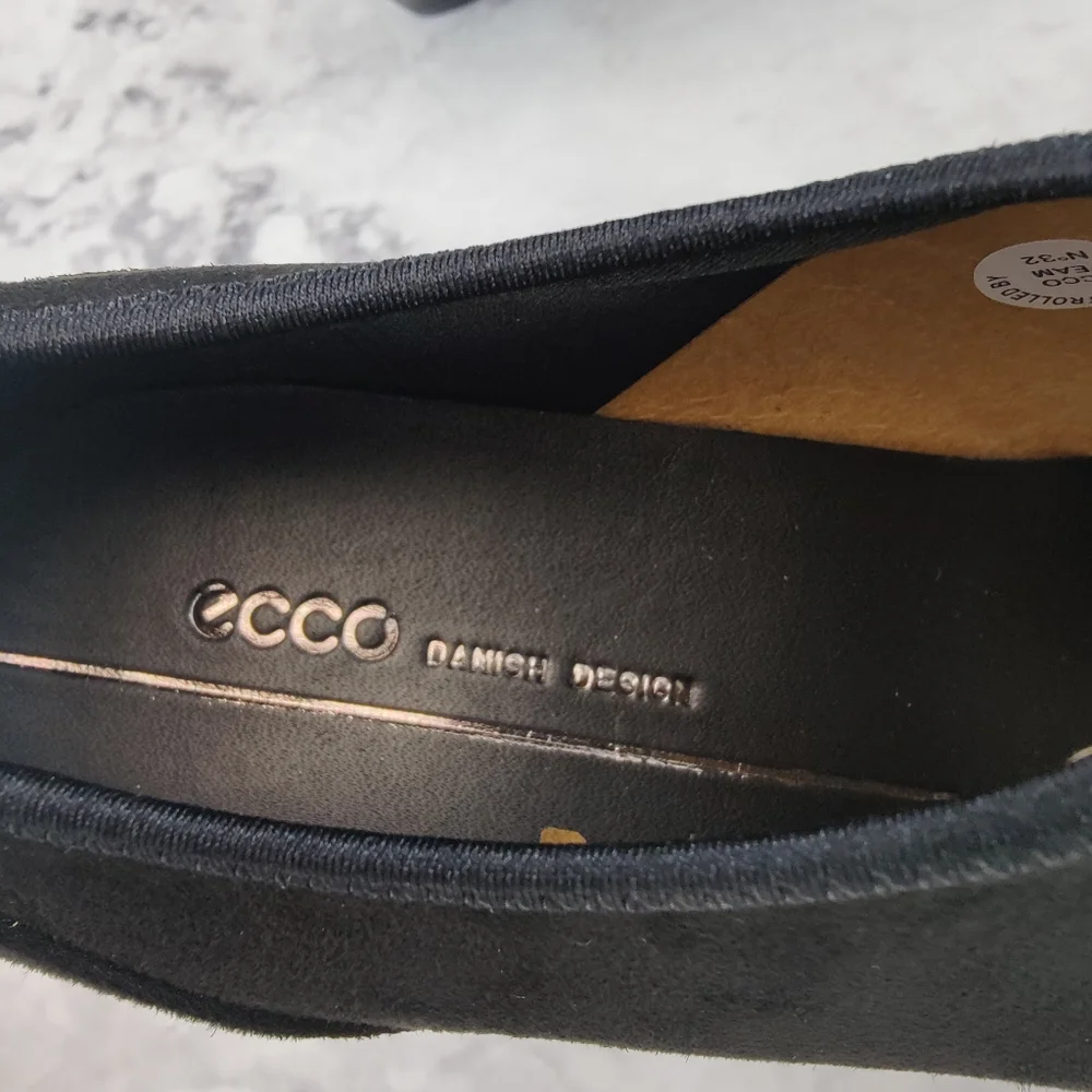 Ecco Shape 55 Plateau Stacked Heel Black Suede Bootie Size EU 41 US 10-10.5 NEW - Picture 8 of 11